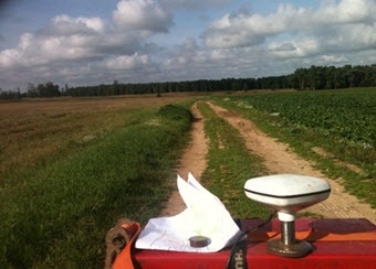 ATV with GPS used in GPS soil sampling in Suffolk.